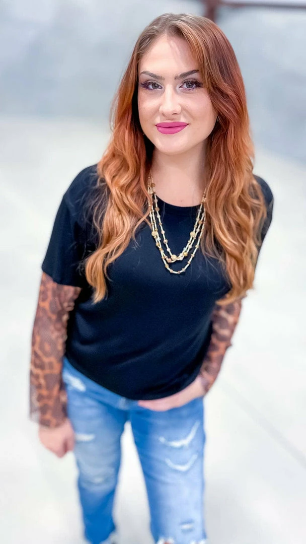 The ZigZag Stripe Leopard Risky Business Top