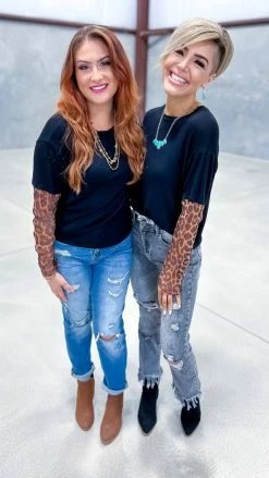 The ZigZag Stripe Leopard Risky Business Top