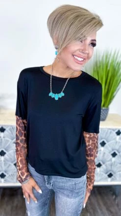 The ZigZag Stripe Leopard Risky Business Top