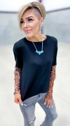 The ZigZag Stripe Leopard Risky Business Top