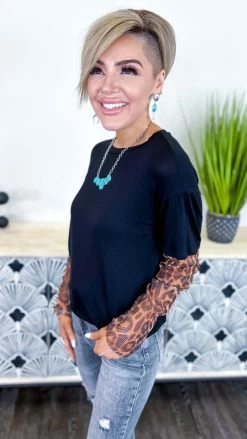 The ZigZag Stripe Leopard Risky Business Top