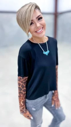 The ZigZag Stripe Leopard Risky Business Top