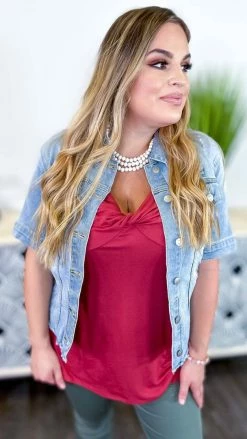 The ZigZag Stripe Let's Escape Denim Jacket