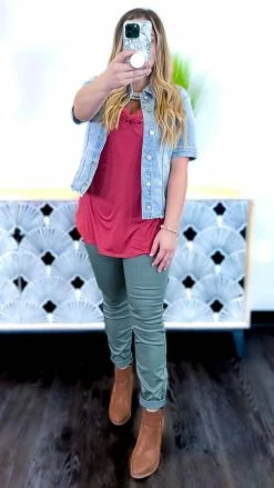 The ZigZag Stripe Let's Escape Denim Jacket