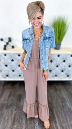 The ZigZag Stripe Let's Escape Denim Jacket