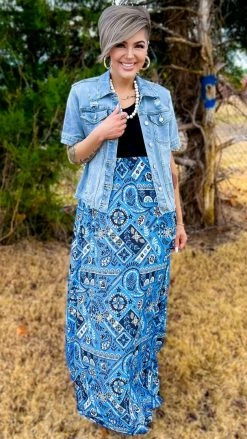 The ZigZag Stripe Let's Escape Denim Jacket