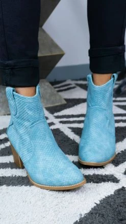 Chinese Laundry Light Blue Unite Booties SHOES
