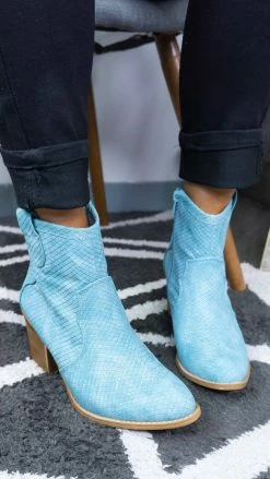 Chinese Laundry Light Blue Unite Booties SHOES