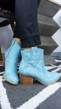 Chinese Laundry Light Blue Unite Booties SHOES