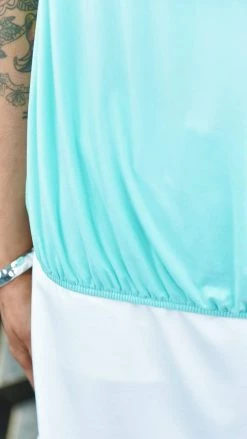 The ZigZag Stripe FINAL SALE // Light Mint Outstanding Reasons Top