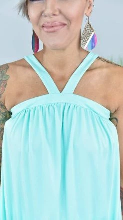 The ZigZag Stripe FINAL SALE // Light Mint Outstanding Reasons Top