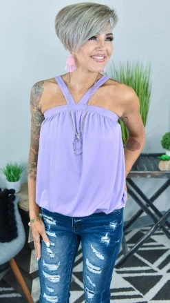 The ZigZag Stripe FINAL SALE // Lilac Outstanding Reasons Top TOPS & TUNICS