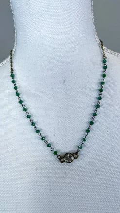 Lost & Found ACCESSORIES Lime Sophie Crystal Necklace