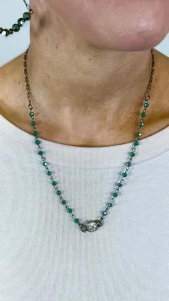 Lost & Found ACCESSORIES Lime Sophie Crystal Necklace