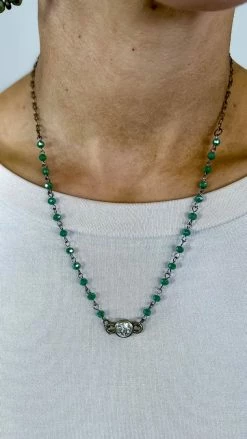 Lost & Found ACCESSORIES Lime Sophie Crystal Necklace