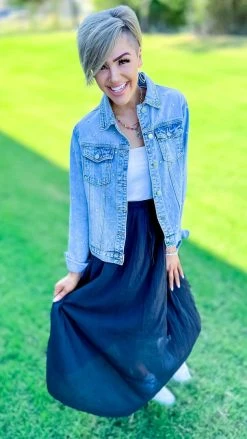 The ZigZag Stripe BOTTOMS Love Me Anyway Skirt