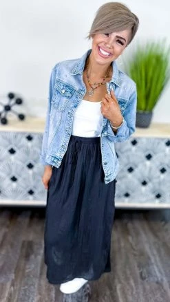 The ZigZag Stripe BOTTOMS Love Me Anyway Skirt