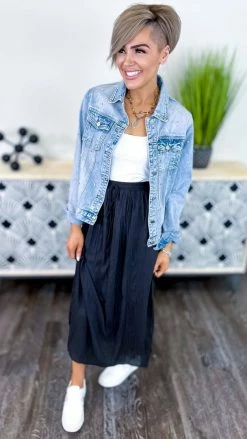 The ZigZag Stripe BOTTOMS Love Me Anyway Skirt