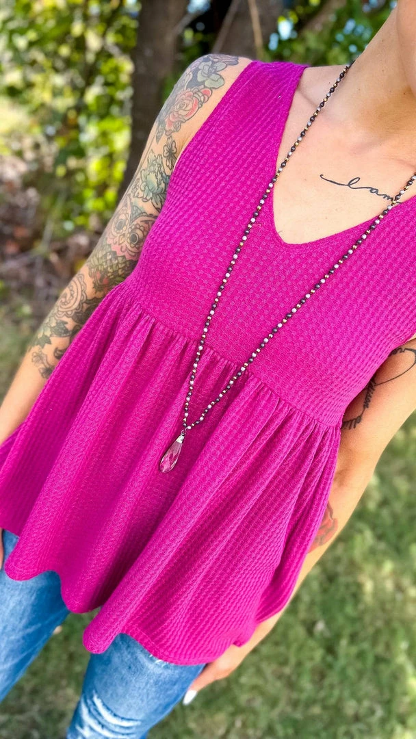 The ZigZag Stripe TOPS & TUNICS Magenta Enhanced View Top