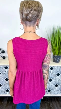 The ZigZag Stripe TOPS & TUNICS Magenta Enhanced View Top