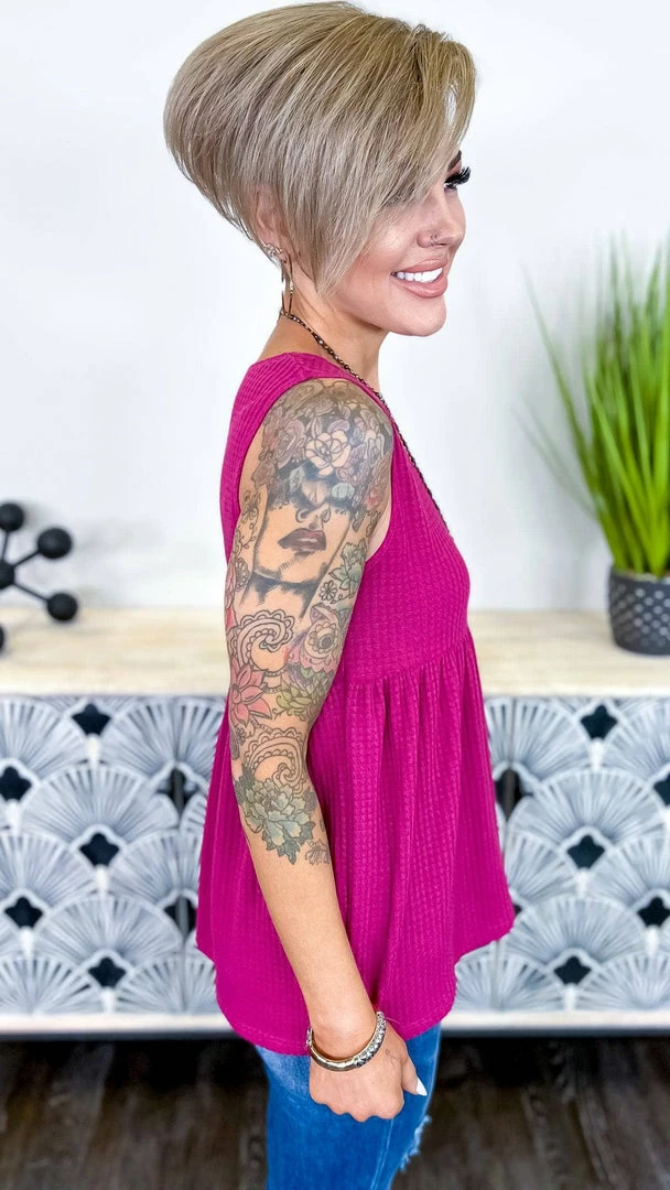 The ZigZag Stripe TOPS & TUNICS Magenta Enhanced View Top