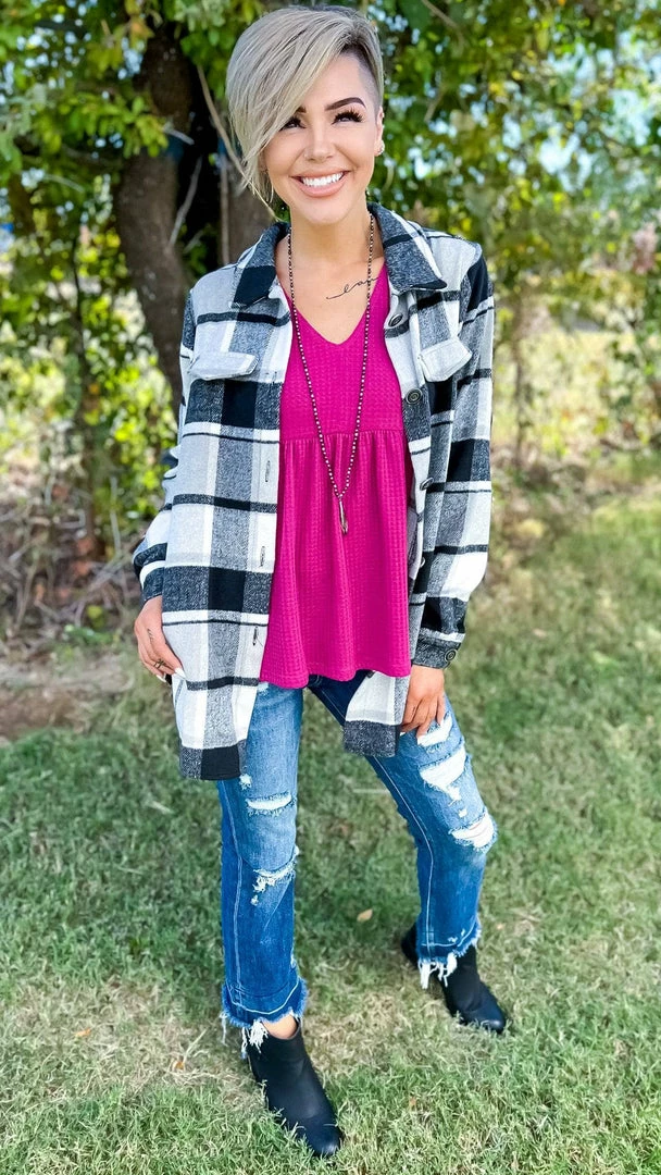 The ZigZag Stripe TOPS & TUNICS Magenta Enhanced View Top