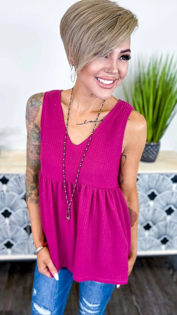 The ZigZag Stripe TOPS & TUNICS Magenta Enhanced View Top