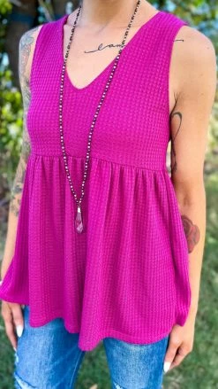 The ZigZag Stripe TOPS & TUNICS Magenta Enhanced View Top