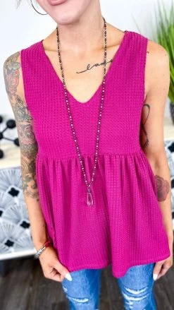 The ZigZag Stripe TOPS & TUNICS Magenta Enhanced View Top