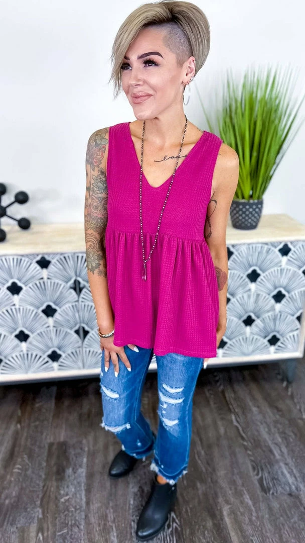 The ZigZag Stripe TOPS & TUNICS Magenta Enhanced View Top