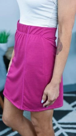 The ZigZag Stripe FINAL SALE // Magenta Flirting With Fate Skirt