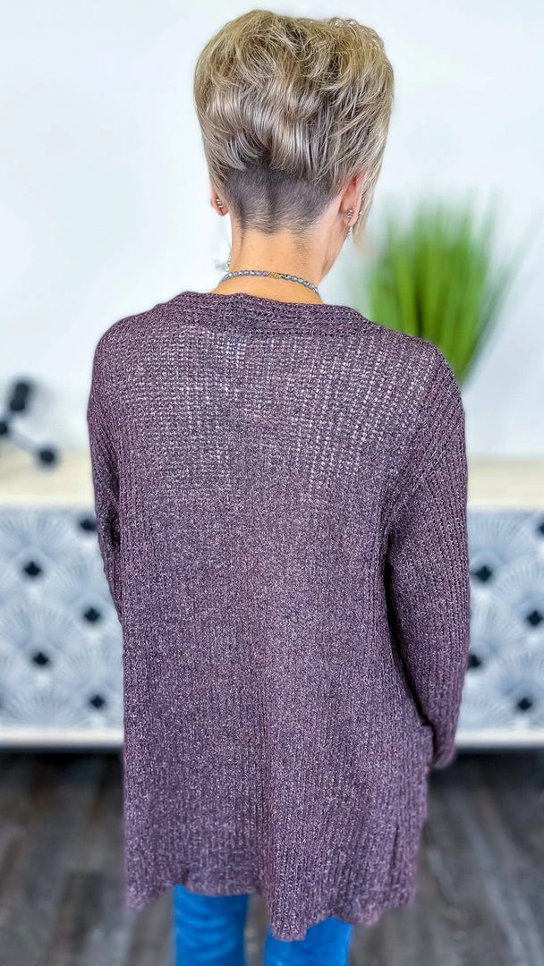 The ZigZag Stripe OUTERWEAR Marsala Fresh Start Cardigan