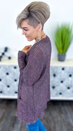 The ZigZag Stripe OUTERWEAR Marsala Fresh Start Cardigan