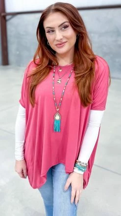 The ZigZag Stripe Mauve City Rhythm Top TOPS & TUNICS