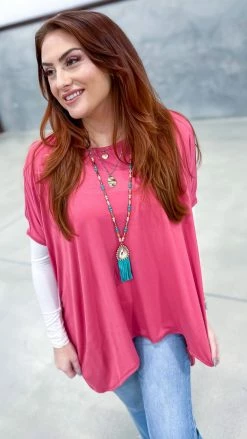 The ZigZag Stripe Mauve City Rhythm Top TOPS & TUNICS