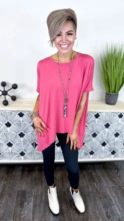 The ZigZag Stripe Mauve City Rhythm Top TOPS & TUNICS