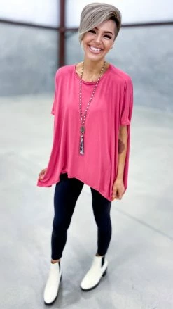 The ZigZag Stripe Mauve City Rhythm Top TOPS & TUNICS