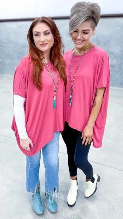 The ZigZag Stripe Mauve City Rhythm Top TOPS & TUNICS