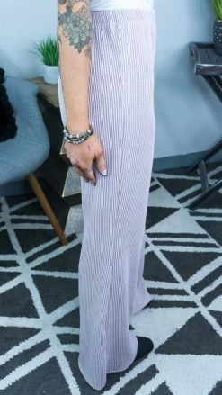 The ZigZag Stripe BOTTOMS Mauve Future Moves Pants [NO RETURNS]