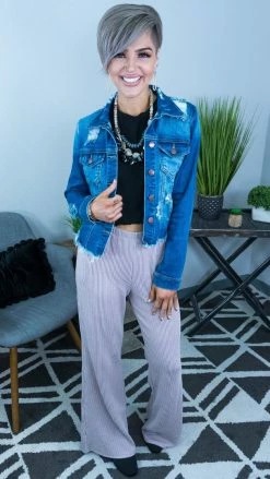 The ZigZag Stripe BOTTOMS Mauve Future Moves Pants [NO RETURNS]