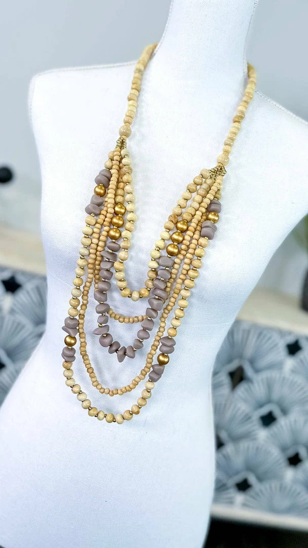 Bali Queen ACCESSORIES Mauve Landyn Necklace