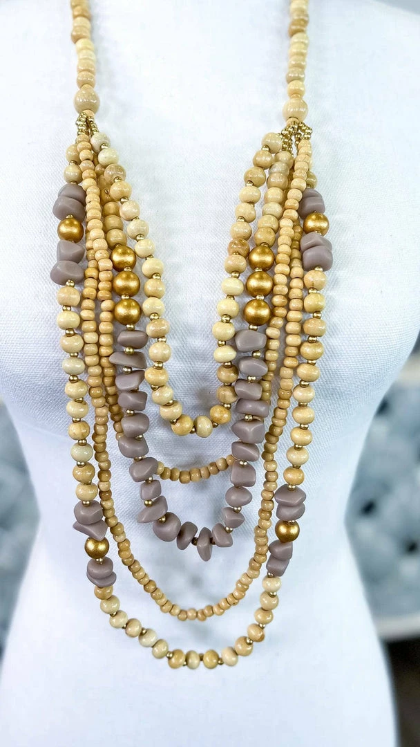 Bali Queen ACCESSORIES Mauve Landyn Necklace