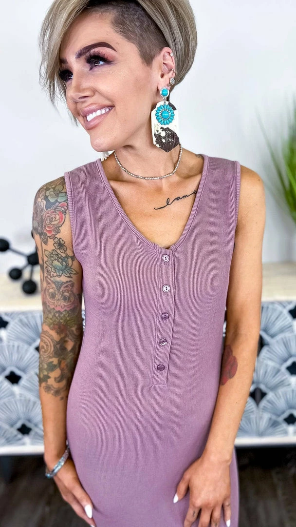 The ZigZag Stripe Mauve Rooftop Date Dress DRESSES