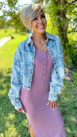 The ZigZag Stripe Mauve Rooftop Date Dress DRESSES