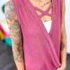 The ZigZag Stripe TOPS & TUNICS Mauve Something Extra Reversible Tank [NO RETURNS]