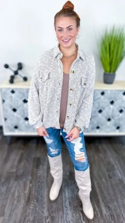 White Birch Shackets Mindful Meditation Shacket