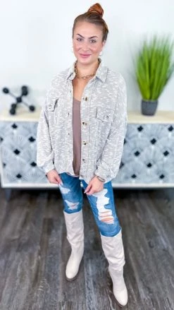 White Birch Shackets Mindful Meditation Shacket