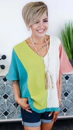 Umgee Mint Exact Promise Top [NO RETURNS] TOPS & TUNICS