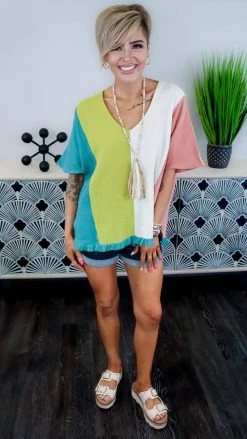 Umgee Mint Exact Promise Top [NO RETURNS] TOPS & TUNICS