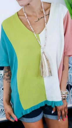 Umgee Mint Exact Promise Top [NO RETURNS] TOPS & TUNICS